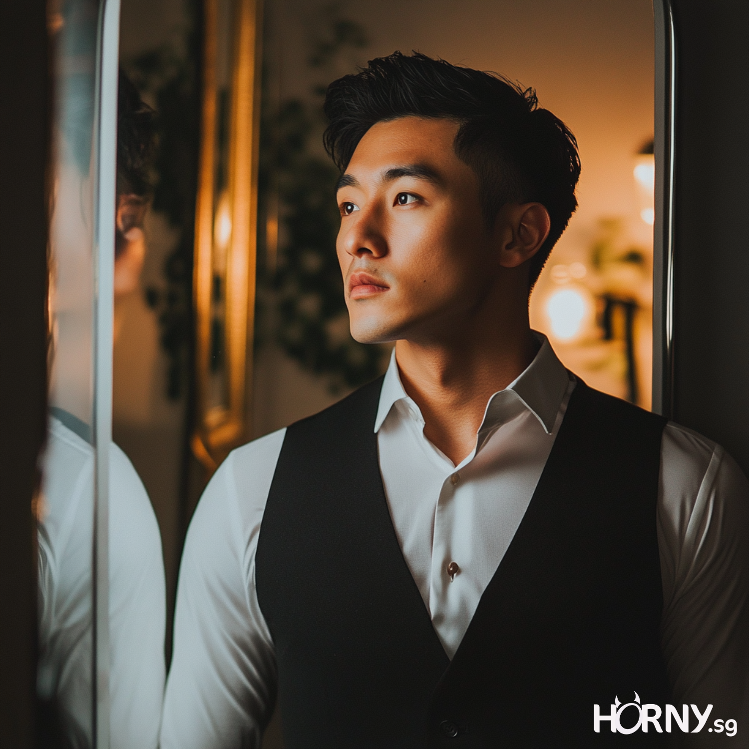 Charismatic man in suit
